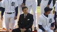 Detroit Tigers Owner Mike ilitch waits for the team
