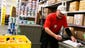 Hy-Vee Delivery driver Dan Pfaff pulls an online order