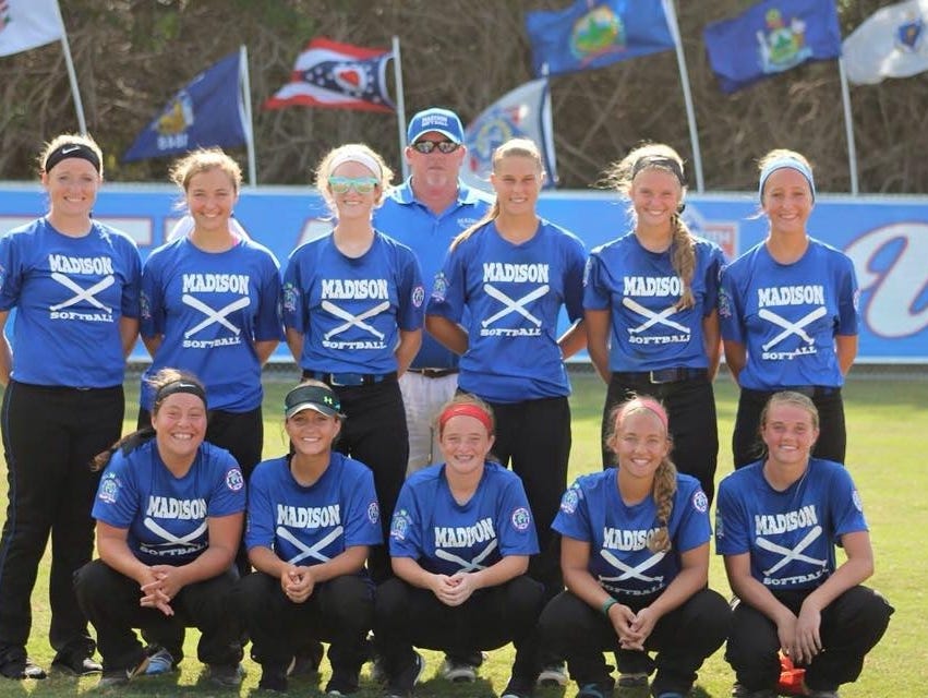 The Madison 16U softball team.