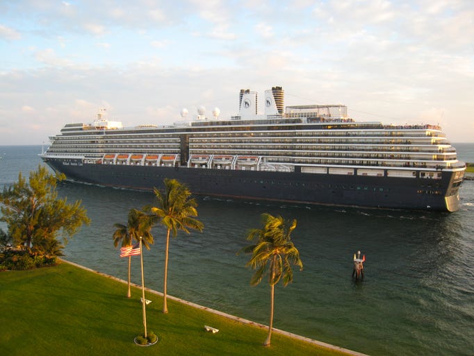 The third and current Westerdam is 950 feet long by