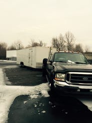The truck and hauler -- seen in a photo taken earlier