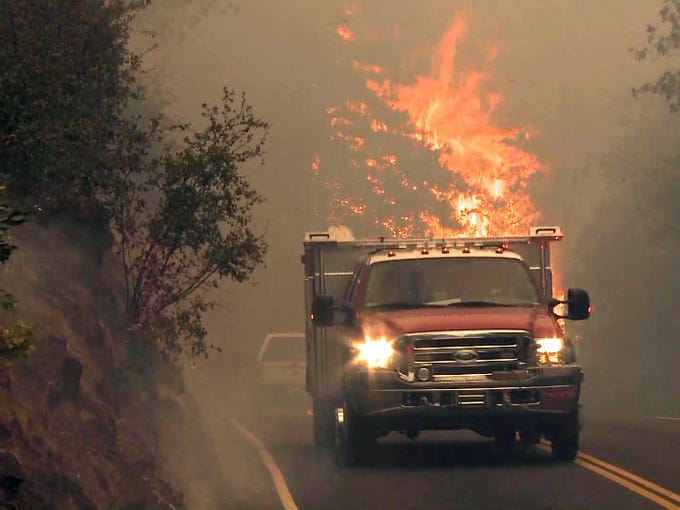 Progress made against fast-moving California wildfire
