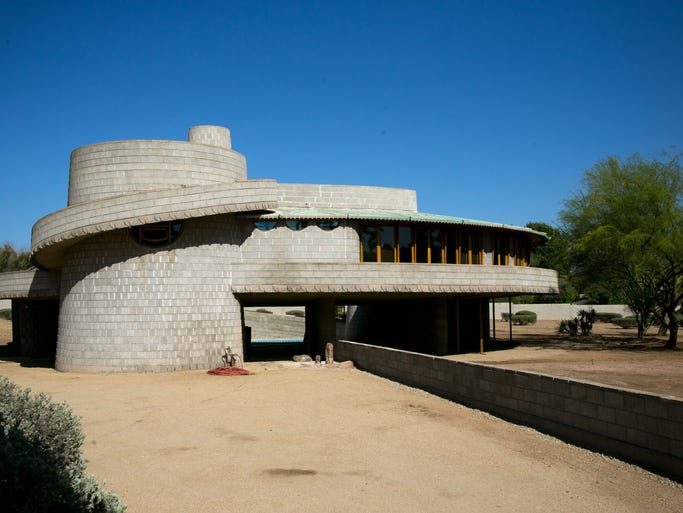 The Frank Lloyd Wright-designed house built for David and Gladys Wright in Phoenix.