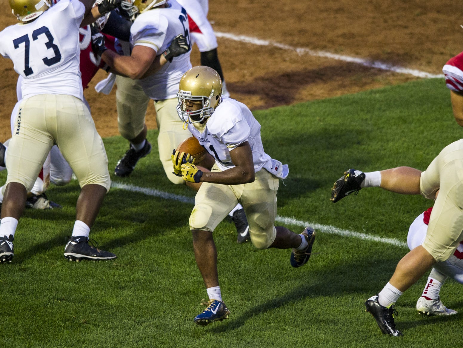 HS football Cathedral dominates Fishers at Victory Field USA TODAY