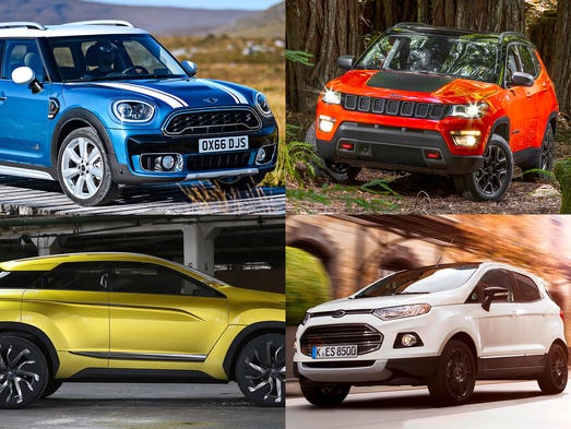 Clockwise from upper left: 2017 Mini Cooper S Countryman,
