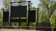 A large LED scoreboard in the outfield. Owner Andy