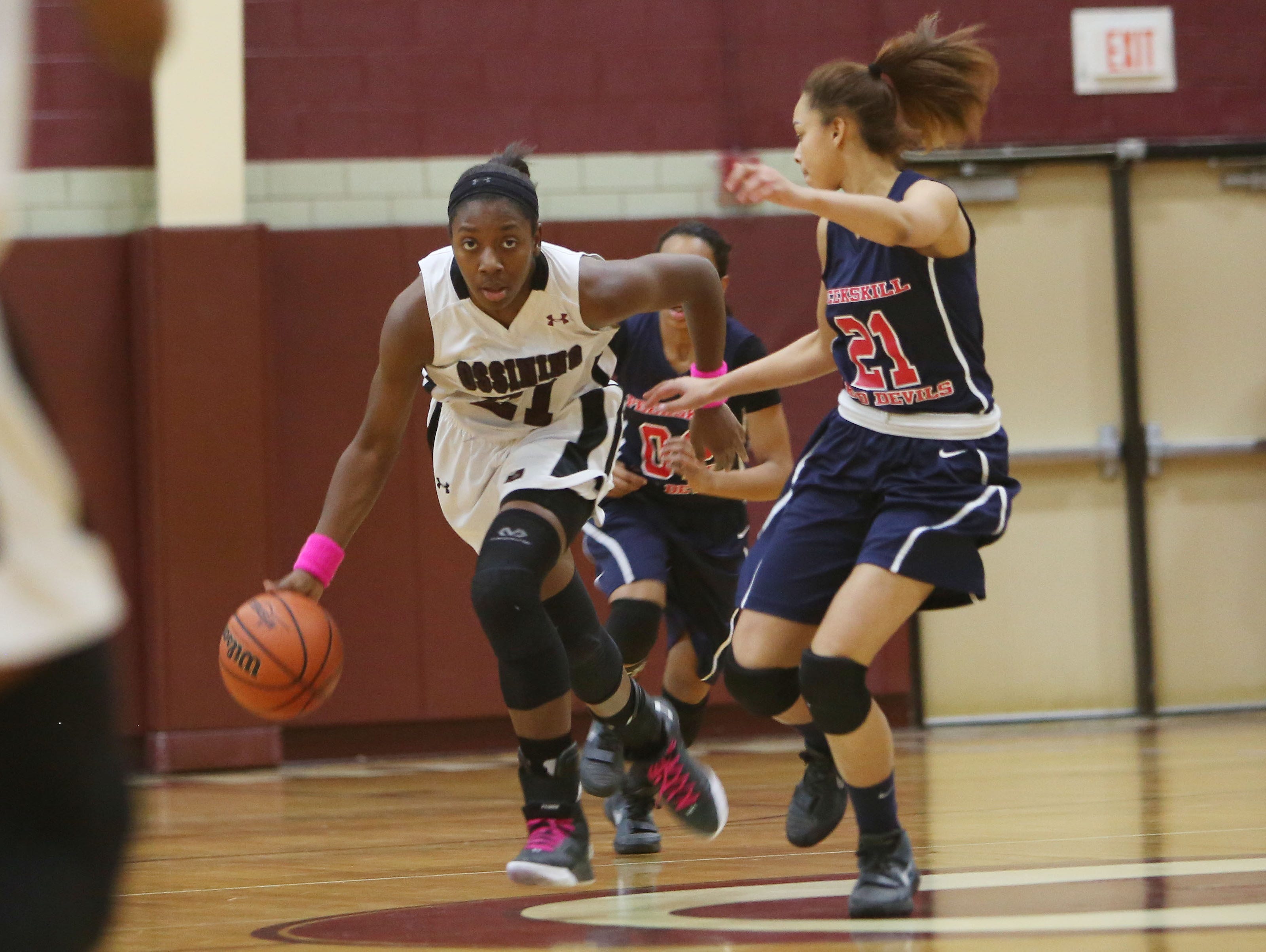 Ossining defeated Peekskill 103-76 in a girls basketball game at Ossining High School Feb. 2, 2016.
