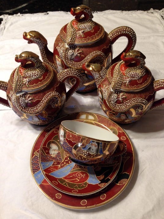 Dragon tea set has interesting form, history