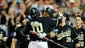 Vanderbilt's John Norwood (10) is greeted by Zander Wiel after hitting a solo home run against Virginia during the 8th inning at the College World Series at TD Ameritrade Park in Omaha, Neb., Wednesday, June 25, 2014.