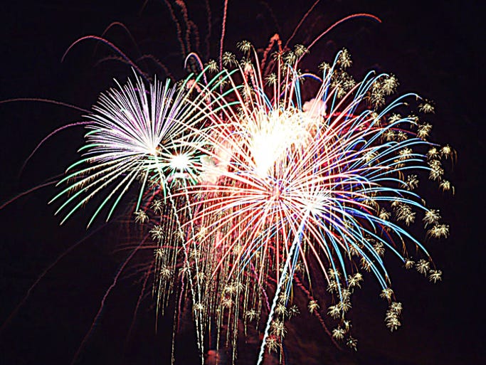 Fireworks in the Country, Charles Town, WV. Taken by Eloise Gregory of Charles Town, WV