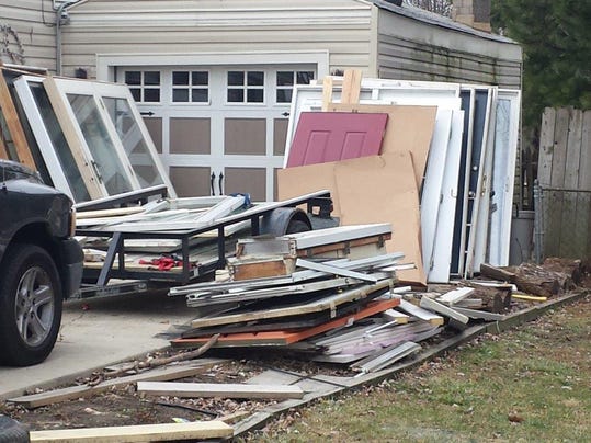 Debris at 8555 Vorhees Lane in Sycamore Township that is in violation 