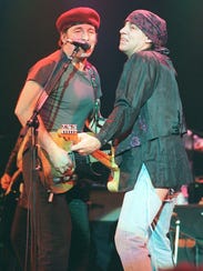 Steven Van Zandt [right) and Bruce Springsteen on