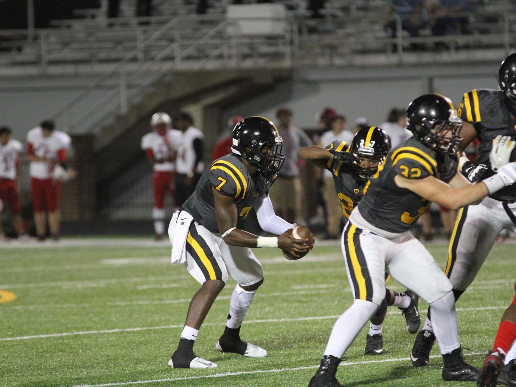 The Tioga Indians played the Neville Tigers Friday night in Monroe