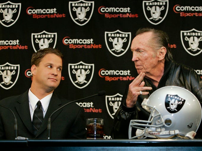 Fired by the Oakland Raiders (Oct. 1, 2008): Kiffin was fired by then-Raiders owner Al Davis, who called Kiffin a “flat-out liar” and cited the “propaganda” and lying” that had been going on for “weeks and months and a year and time.” Kiffin was four games into his second season with the Raiders when he was fired.