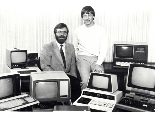 Paul Allen, left, and Bill Gates in a photo from a