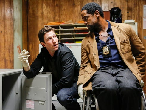 Ironside (Blair Underwood) commands his own team of detectives, including 'Orange Is the New Black' actor Pablo Schreiber, left (though he's almost unrecognizable without his 'Orange' mustache).    IRONSIDE -- 