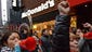 Protesters rally outside a McDonald's restaurant in New York City.