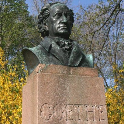 A Bronze Bust Of Goethe That Stood In Highland Park