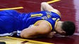 Golden State Warriors guard Klay Thompson (11) reacts