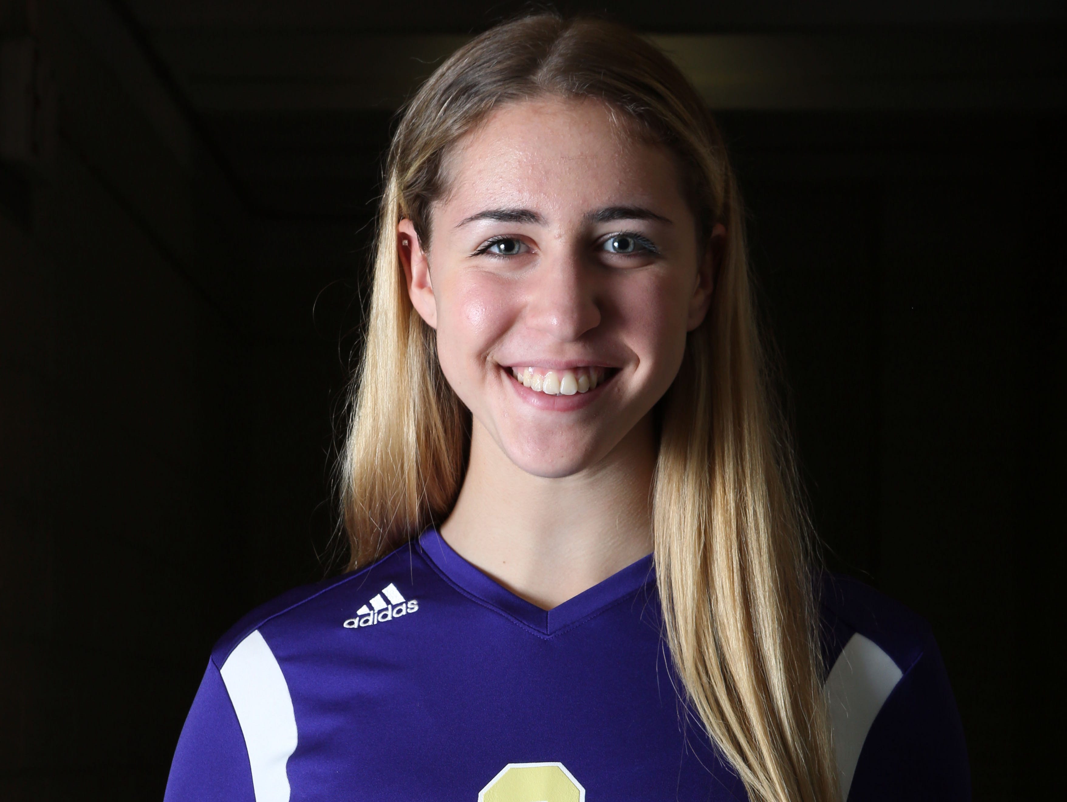 Kelly Chaney, a senior at Clarkstown High School North, is the Rockland volleyball player of the year. Photographed at the school in New City, Nov. 28, 2015.