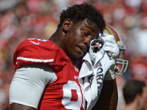 49ers OLB Aldon Smith hasn't played since Week 4.