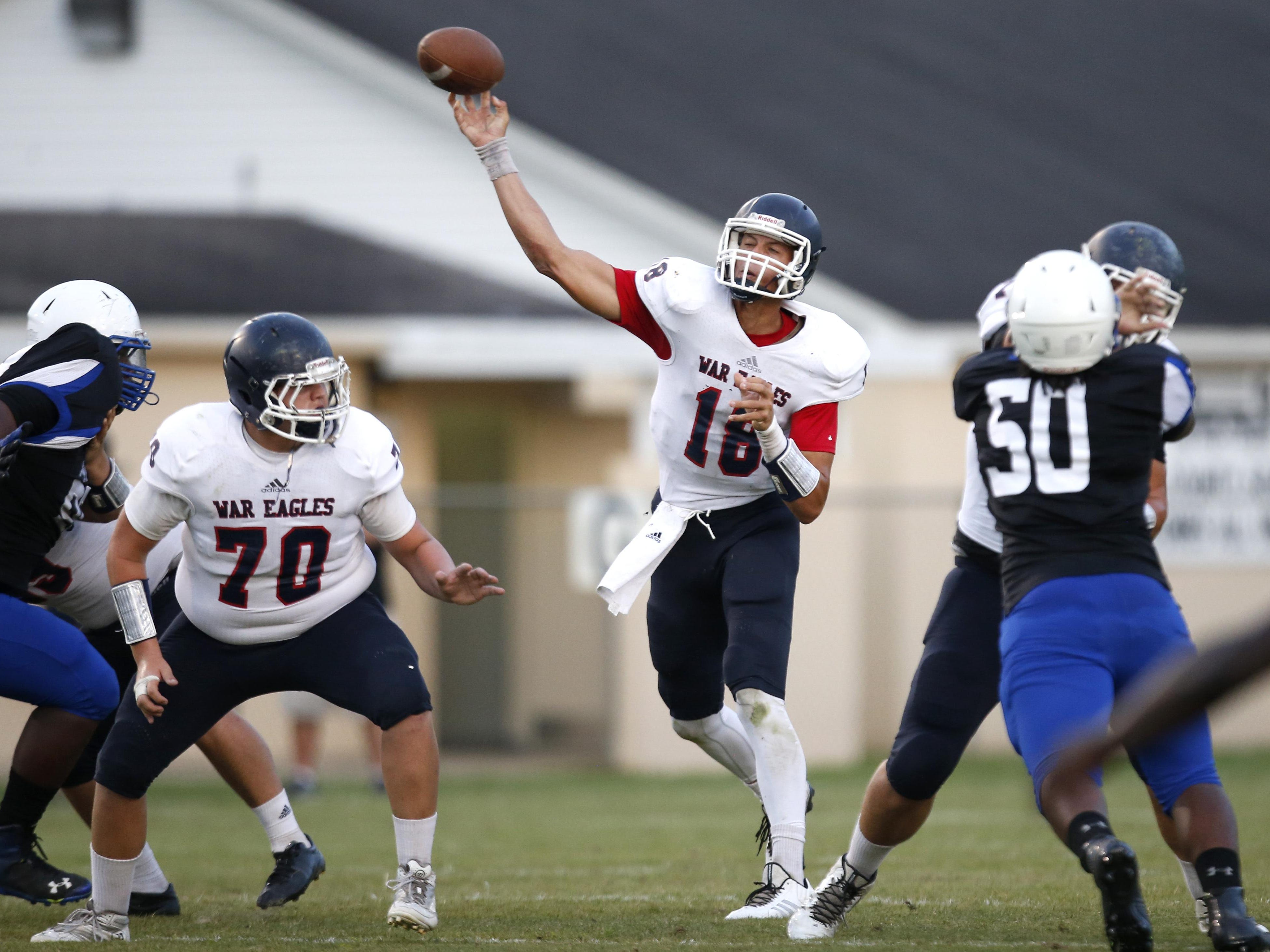 Wakulla senior quarterback Feleipe Franks threw for 289 yards and four touchdowns in a 37-0 win over Madison County last week.