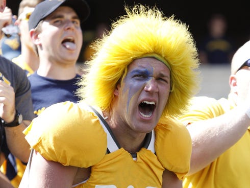 West Virginia fans like Andy Loud had to cheer a little harder than normal to exhort their team to victory against a middling FCS team in William & Mary on Saturday.