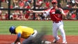 U of L’s Nick Solak, #17, forces out UCSB’s Michael
