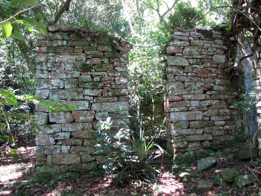 The remains of a building inside Teyu Cuare Park.