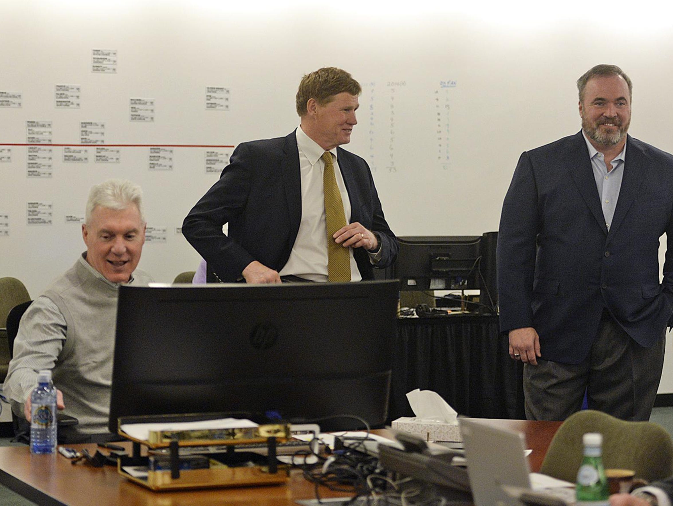 From left, Green Bay Packers general manager Ted Thompson,