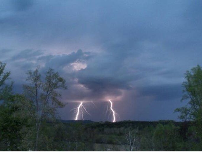 lightning in Surry County