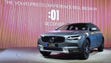 The new V90 from Volvo on display ahead of their press
