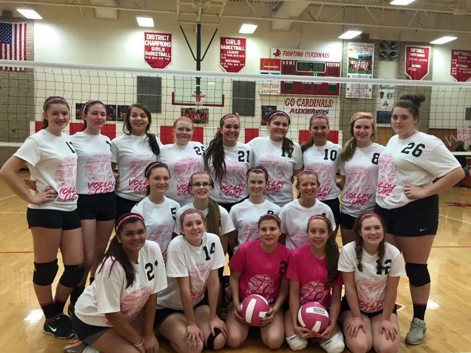 Felicity-Franklin’s girls volleyball team made it to the Division IV sectional final again under coach Damon Smith. From row from left are Jazamine Highfield, Erin Jennings, Breann Wagers, Brittany Stutz andTia Louiso. Second row from left are Faith Howes, Lea Cooper, Haley Cooper andGrace Kirkham-Hartley. Third row is Ashlie Wilson, Jenna Brown, Ashley Moore, Paige Cummins, Taylor Howerton, Morgan Smith, Lauren Mitchell, Trinity Botkins and Kortnie Bradburn.