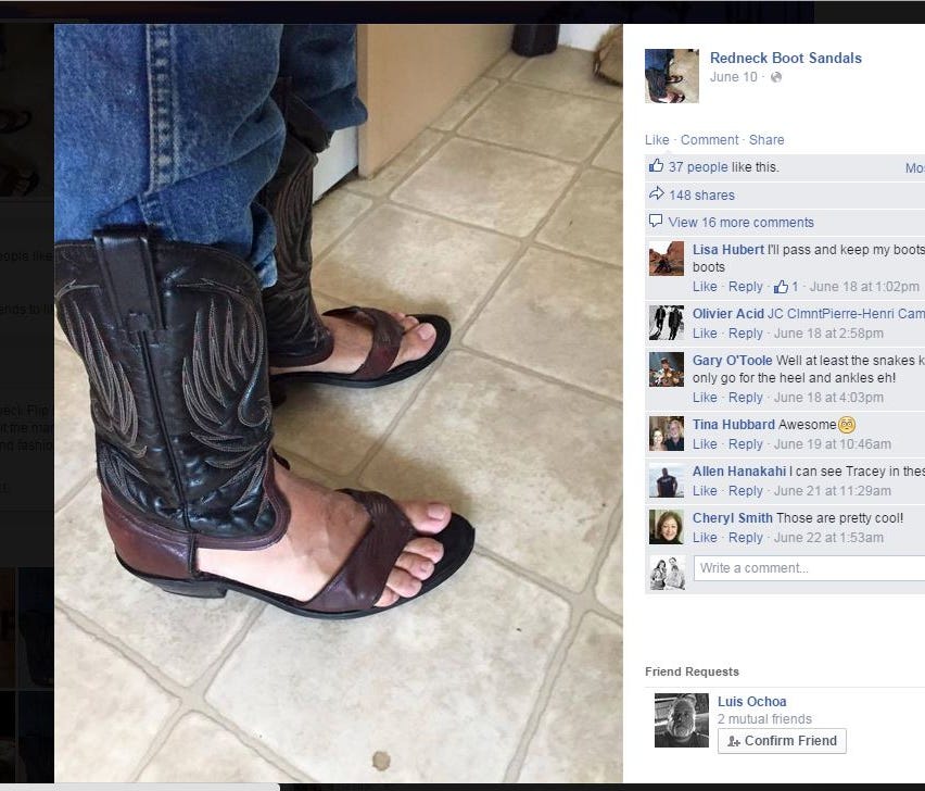 Redneck shop flip flops