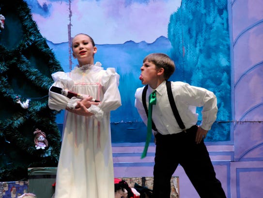 Haley Davis as Clara and Todd Lani as Fritz in a performance