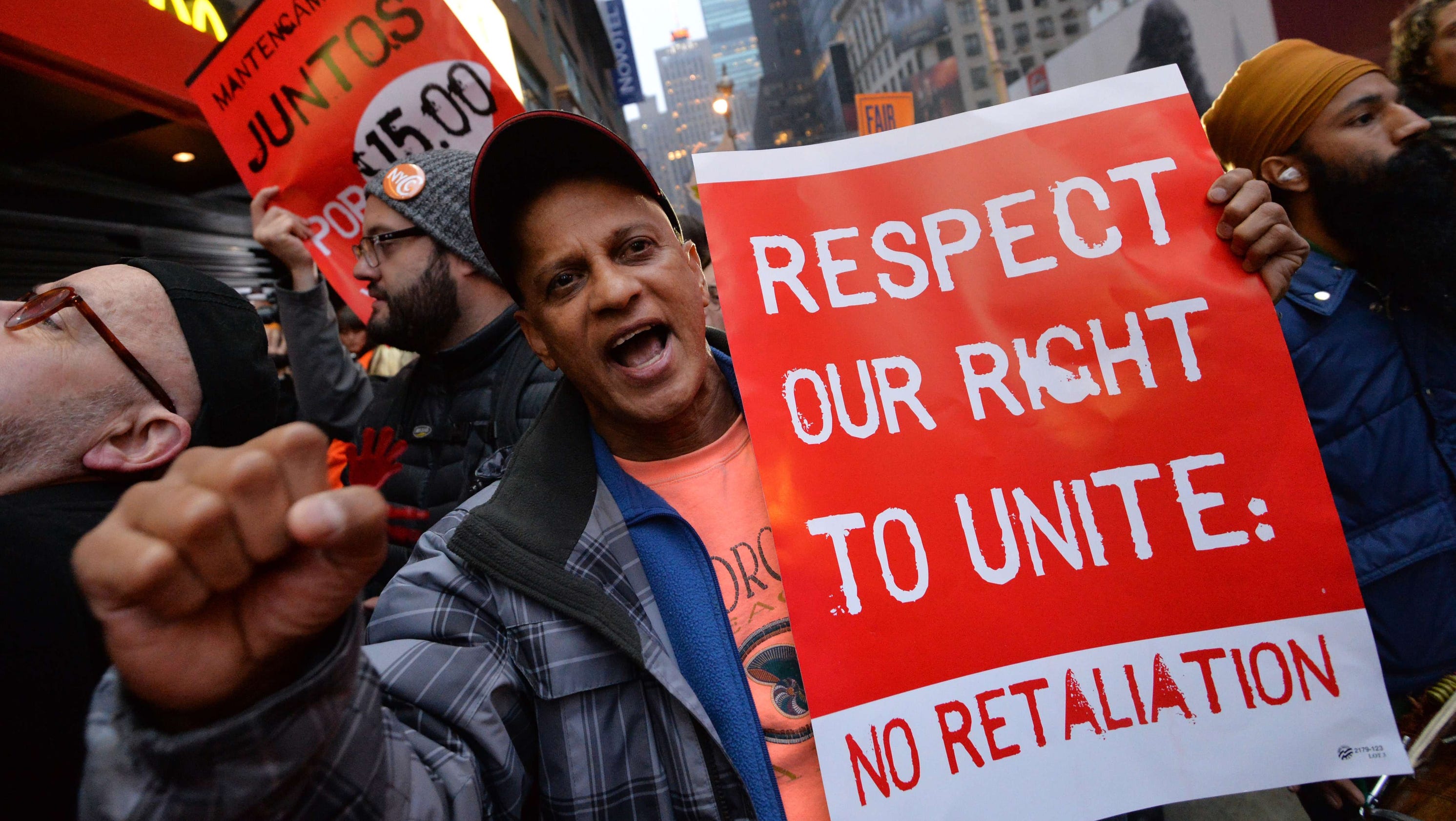 Fast Food Workers Strike Protest For Higher Pay