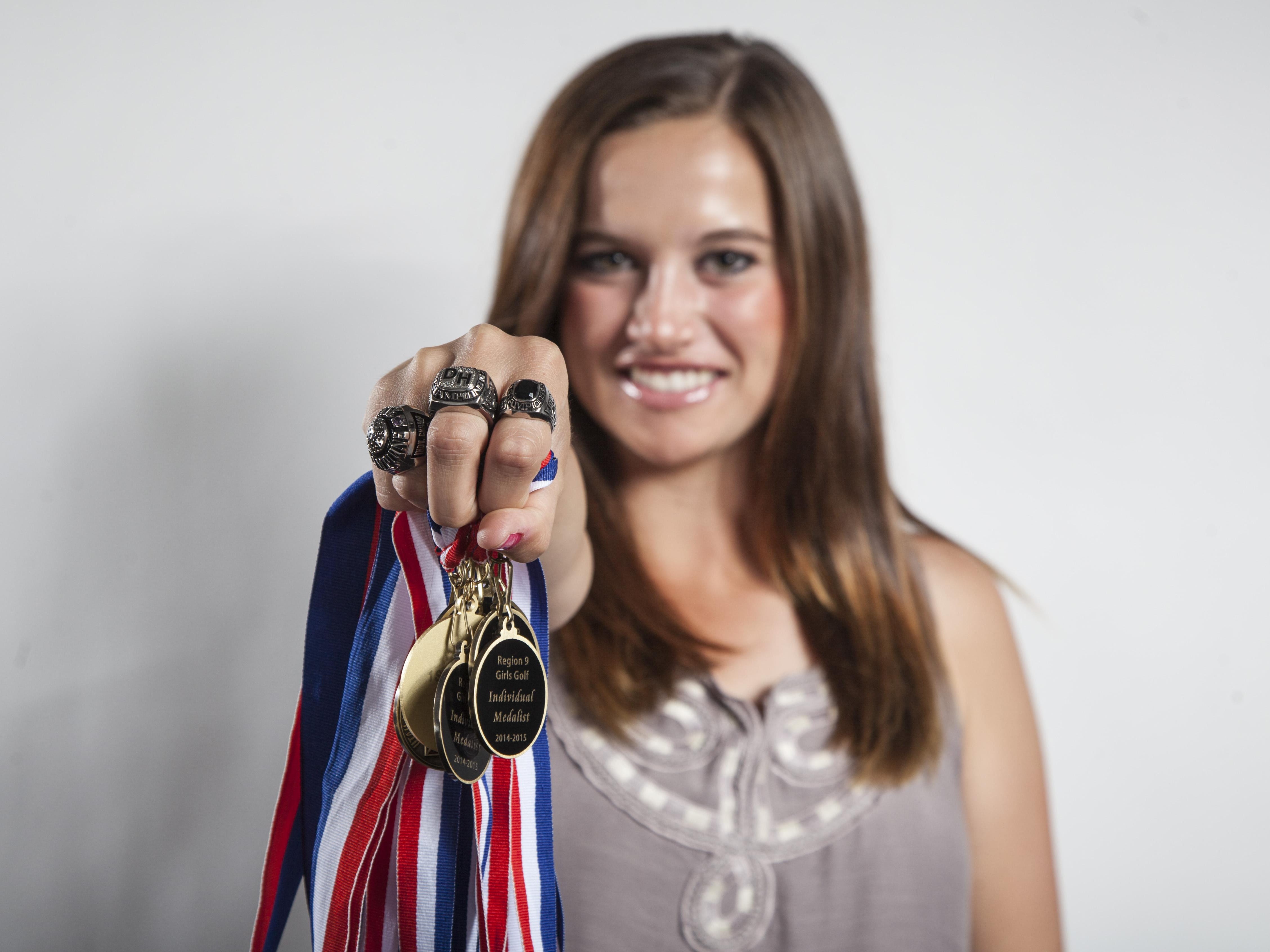 Katie Perkins has three individual state titles and helped Desert Hills win its sixth consecutive state championship. Perkins will play at Utah Valley University this upcoming season.