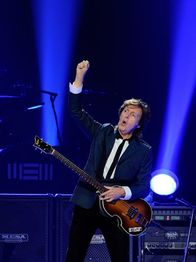 Paul McCartney performs a concert at Bridgestone Arena