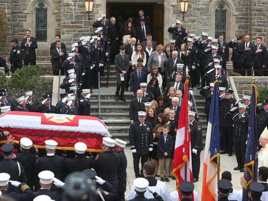 Funeral for FDNY Chief Michael Fahy at Annunciation