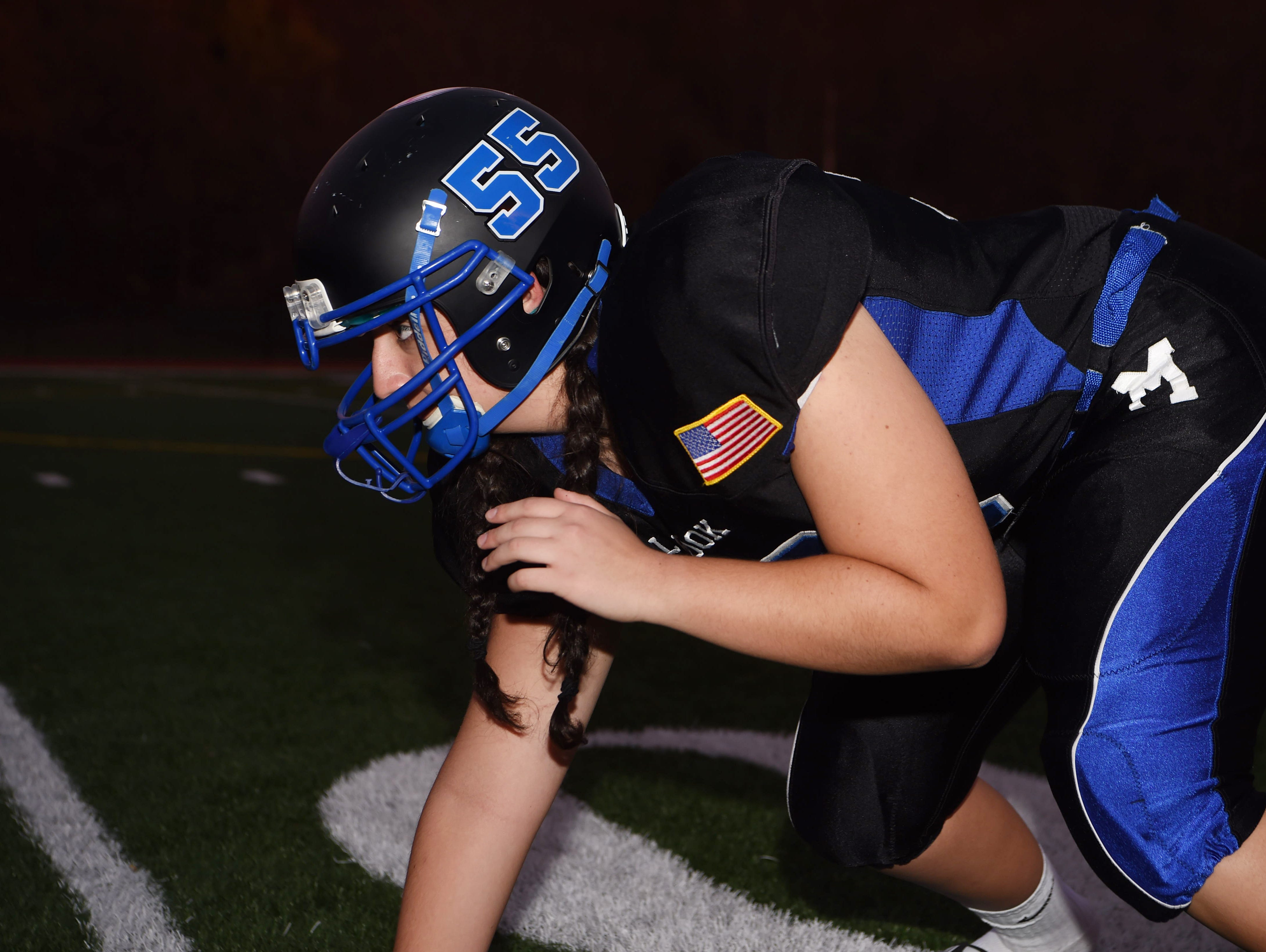 Coryne DeMattio, 15, is sophomore at Millbrook High School and plays defensive line for the football team.