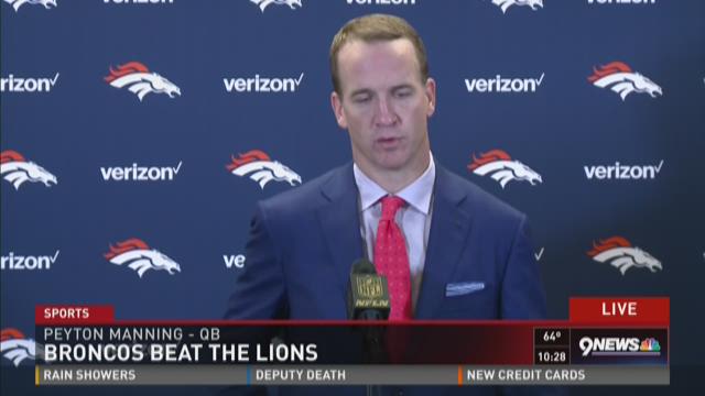 Peyton Manning talks about win