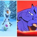 Josh Gad voiced Olaf from 'Frozen'; Robin Williams voiced the Genie from 'Aladdin'
