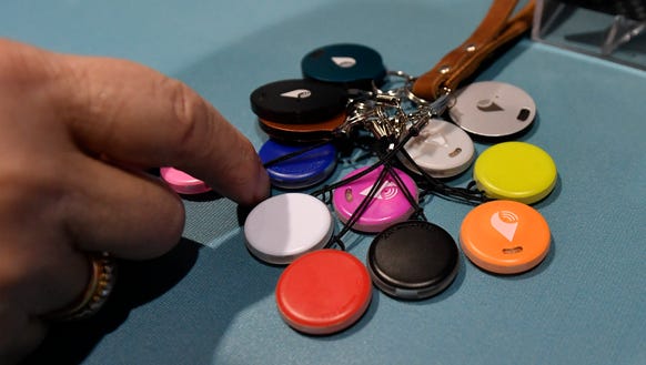 The TrackR is a coin-sized device that can locate items