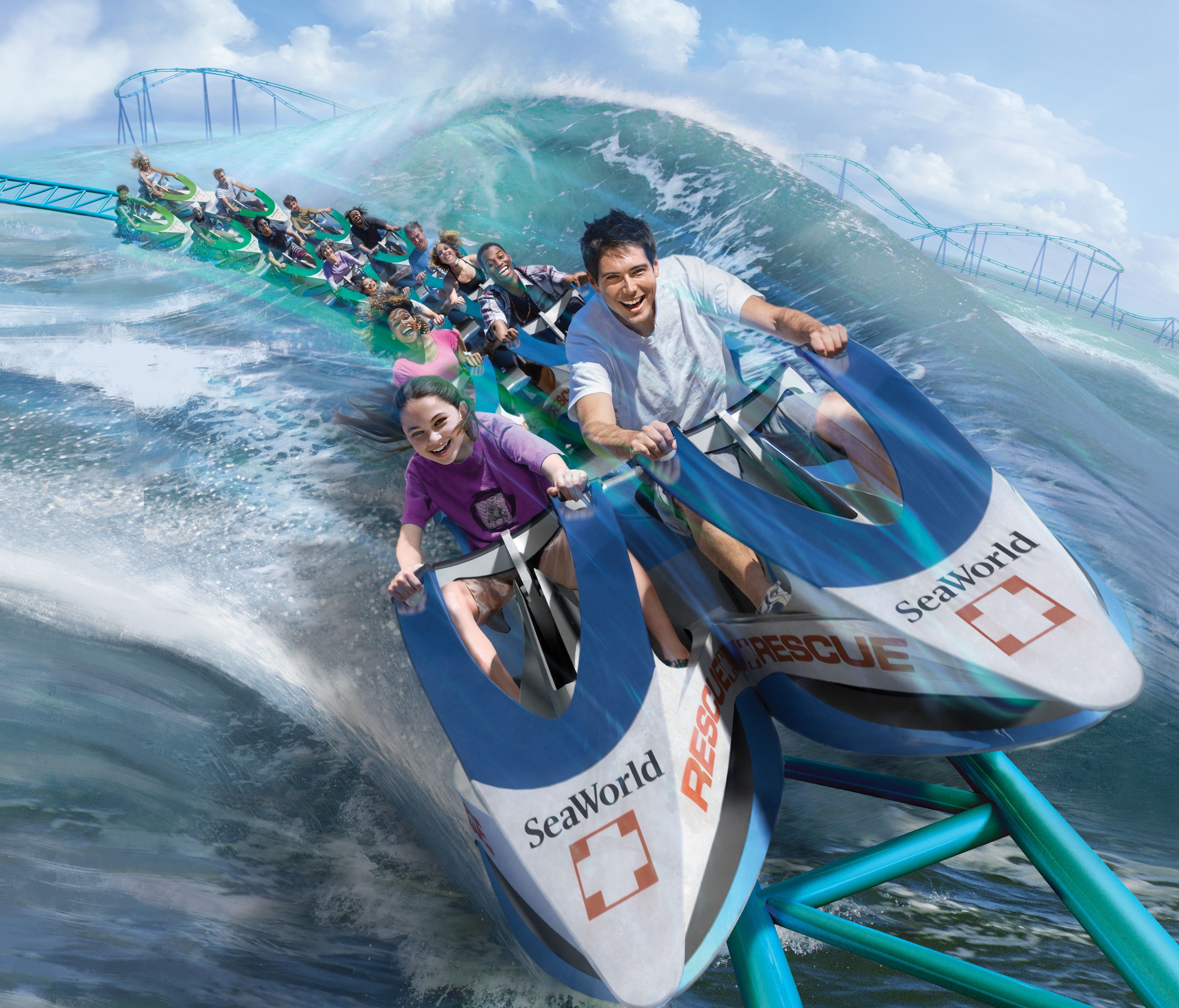 SeaWorld's San Antonio park will roll out Wave Breaker: The Rescue Coaster. Capitalizing on Sea Rescue, the ABC TV show produced in collaboration with SeaWorld, the coaster train will feature cars that look like the Jet Skis used on the program.