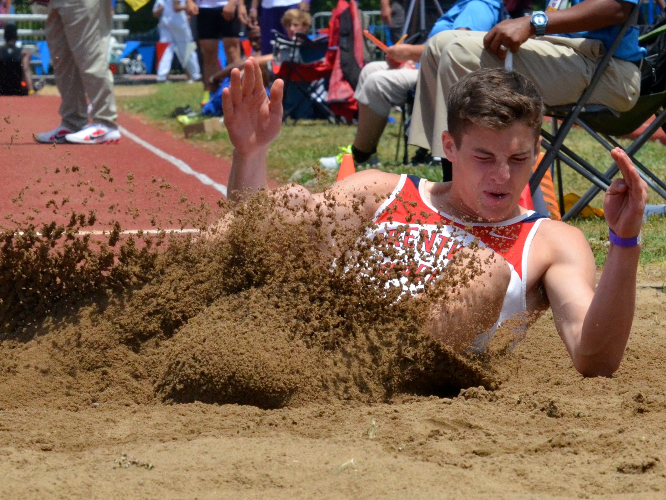 Brentwood Academy's George Patrick won five Division II events, including the long jump and triple jump on Friday.