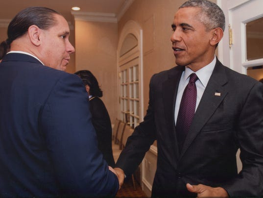 Obama and Agua Caliente Tribal Chairman Jeff Grubbe