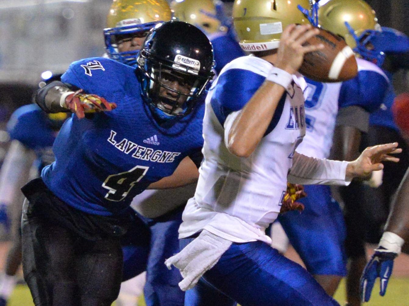 La Vergne's Maleik Gray (left)