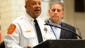 Lansing Fire Chief Randy Talifarro speaks during a
