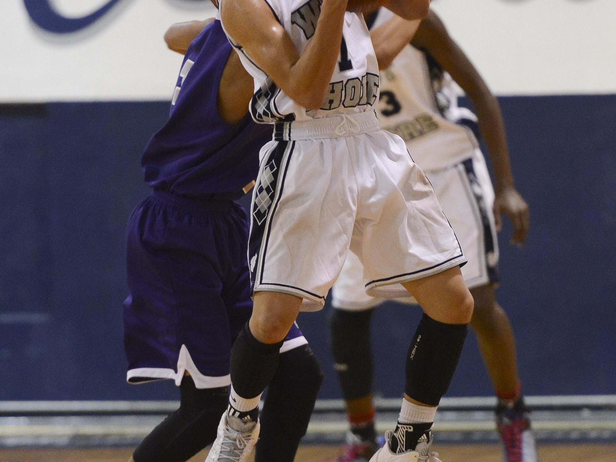 Juan Rodriguez of West Shore steals a pass during Tuesday's game against Space Coast.