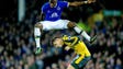 Everton's Idrissa Gueye in action with Arsenal's Granit